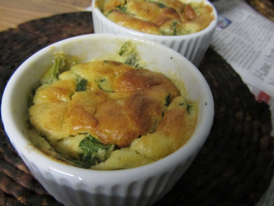 cheese and spinach soufle